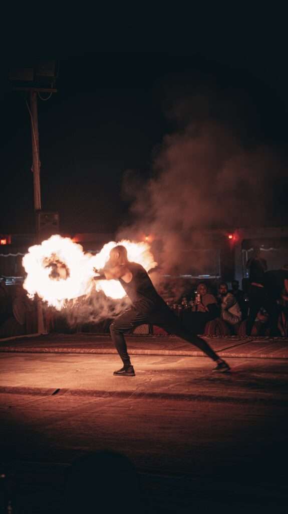Fire Show during your Evening Desert Safari in Dubai.